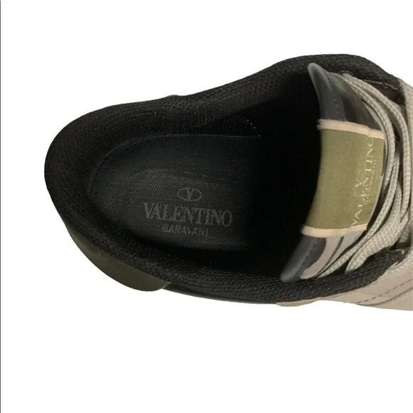 Valentino Garavani Men's Black Valentino Garavani Rockrunner Camouflage Sneakers - Picture 2 of 10